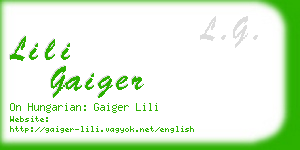 lili gaiger business card